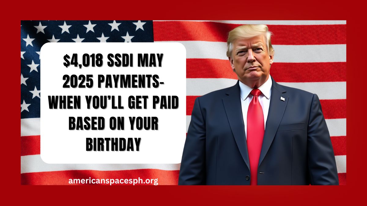 $4,018 SSDI May 2025 Payments- When You’ll Get Paid Based on Your Birthday